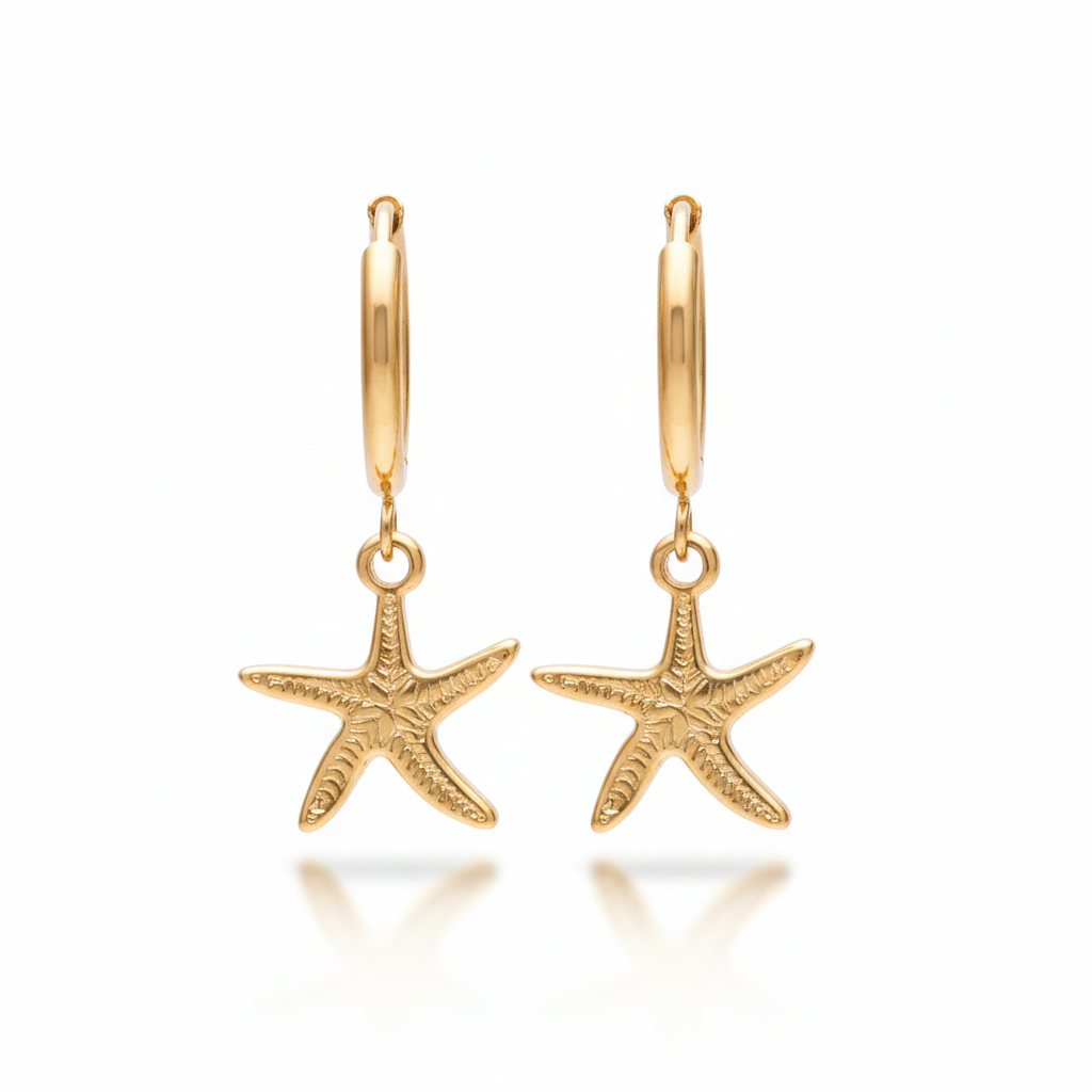 Starfish Hoop Earrings