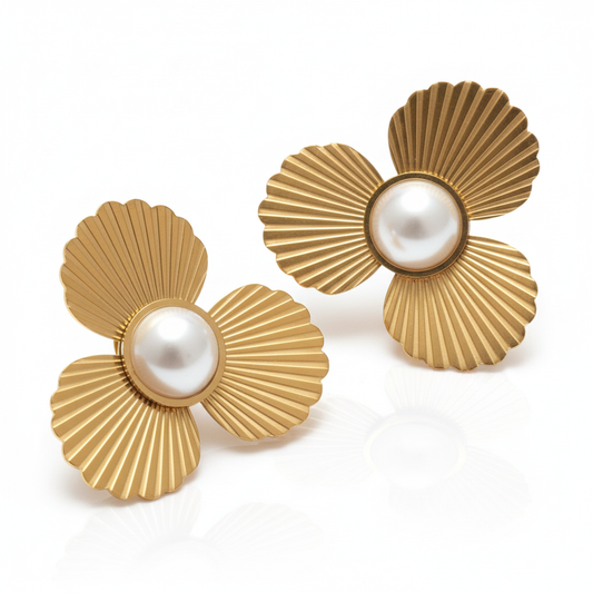 The Sunburst Pearl Earrings