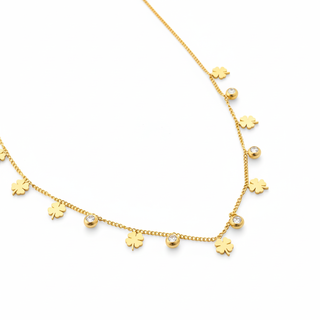 Charm White Stone Trail Necklace