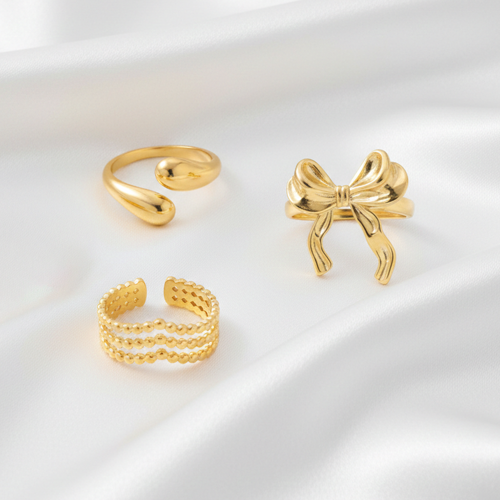 Essential Stacking Curve Rings-Set of 3