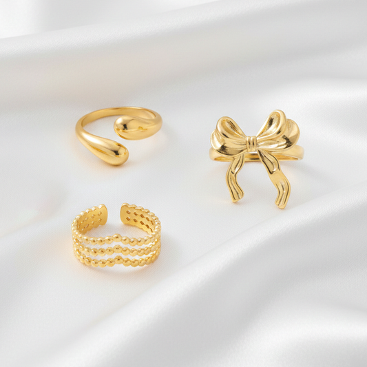 Essential Stacking Curve Rings-Set of 3