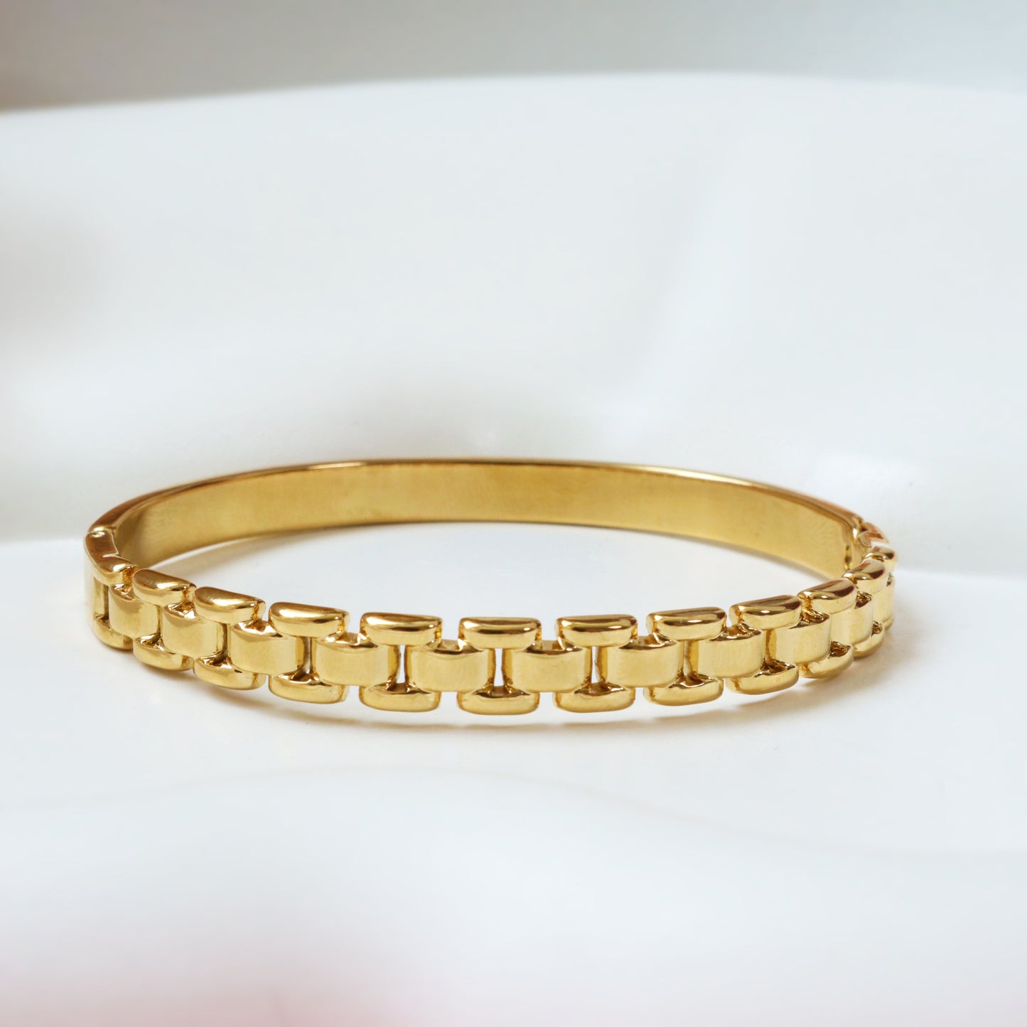 Sculpted Watchstyle Cuff Bracelet