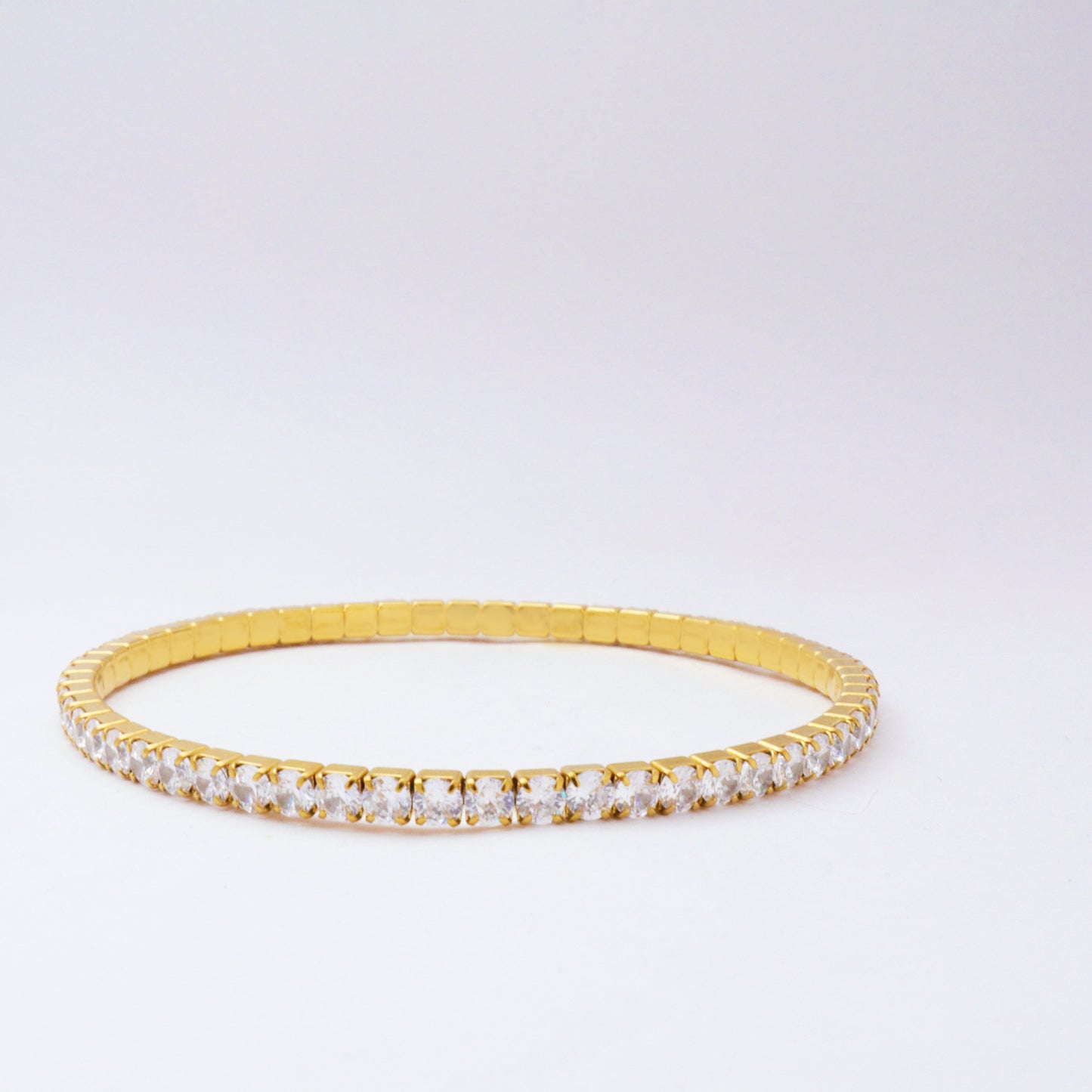 Twilight Sparkling Tennis Cuff Bracelet Single Layer