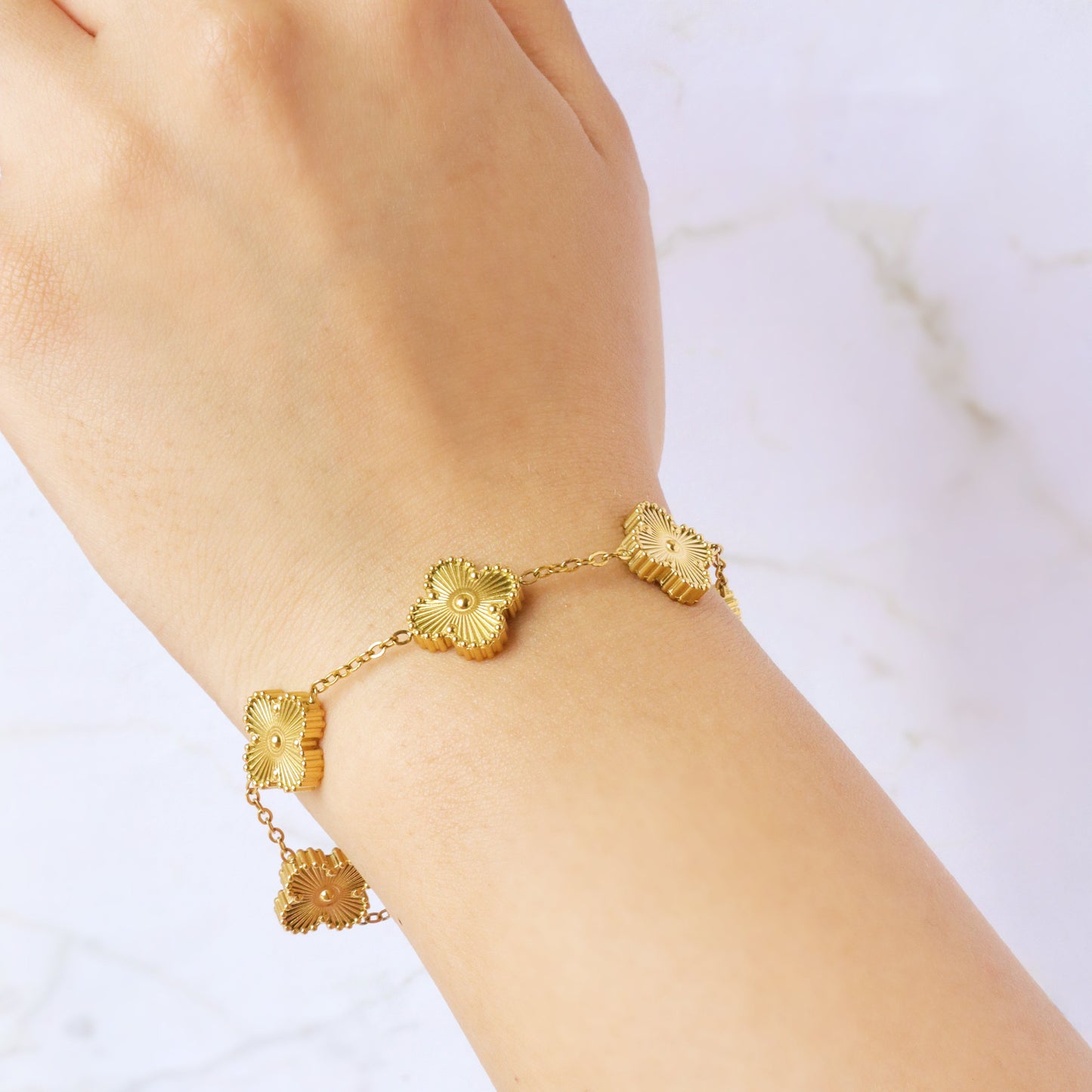 Golden Clover Bracelet Chain