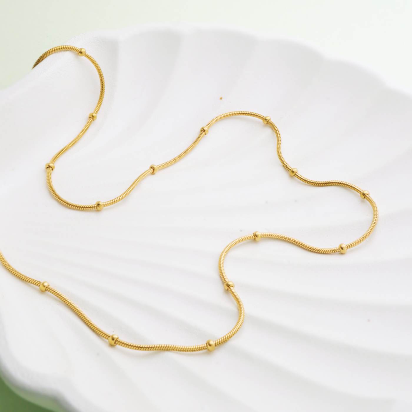 Sequential Beaded Stackable Chain Necklace