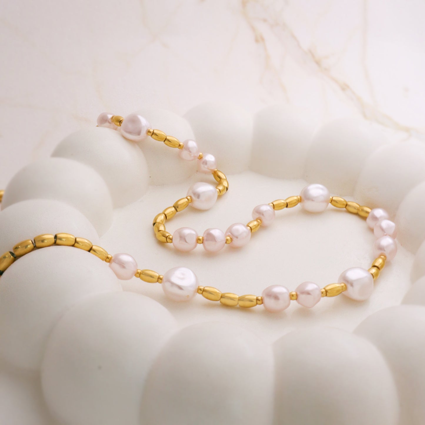 Modern Pearl Garland Necklace