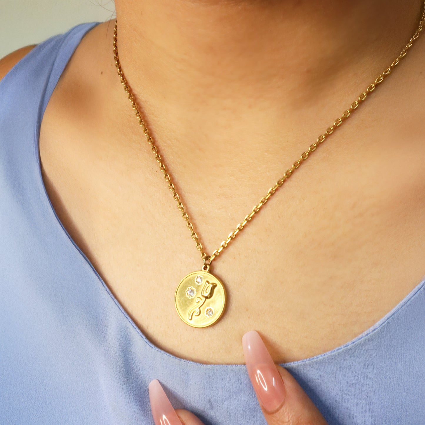 Rosette Coin Necklace
