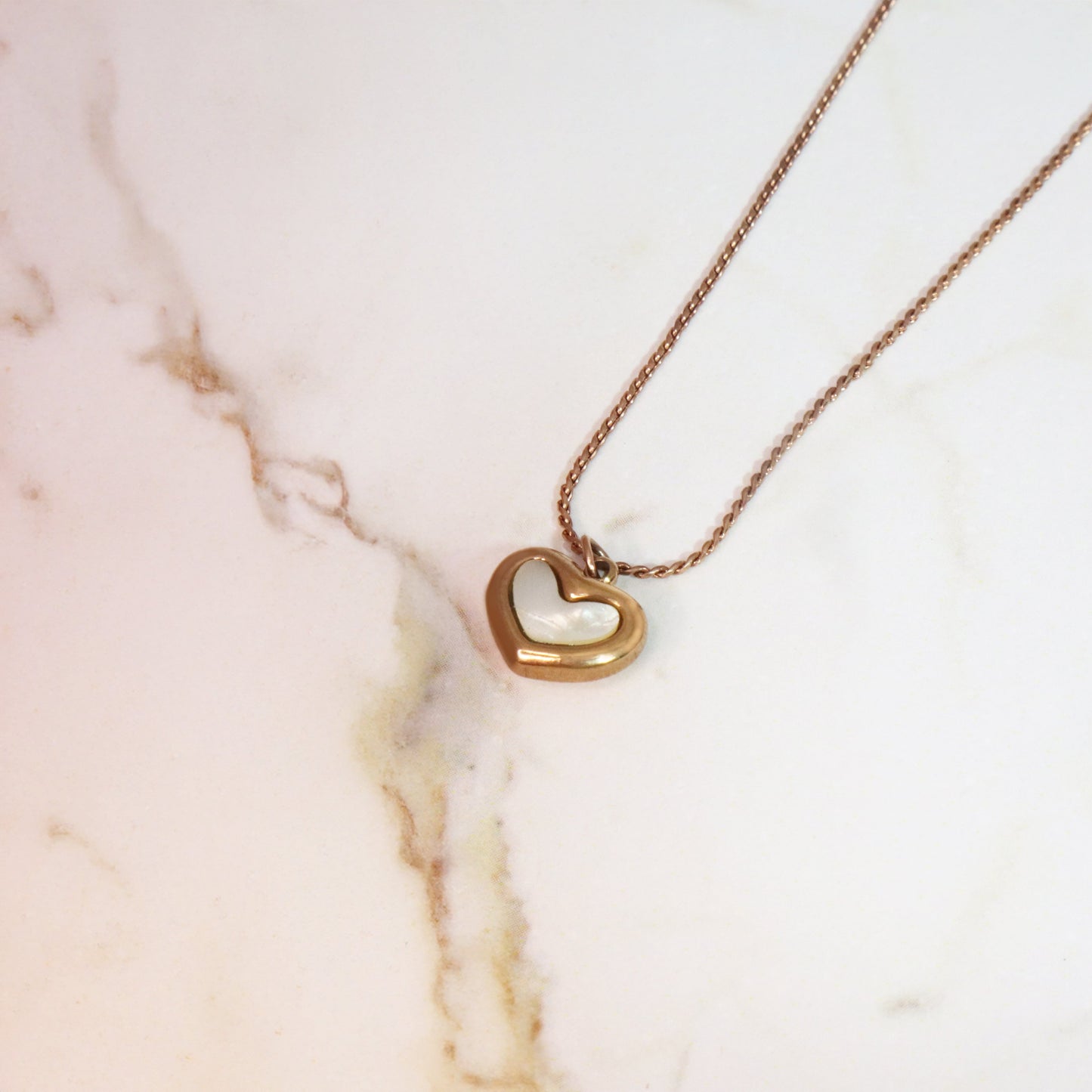 Rose Gold Heart Necklace