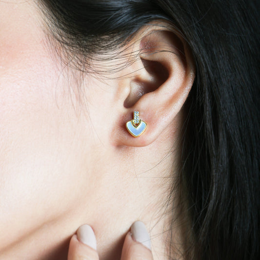 Amore Pavé Heart Studs Earrings