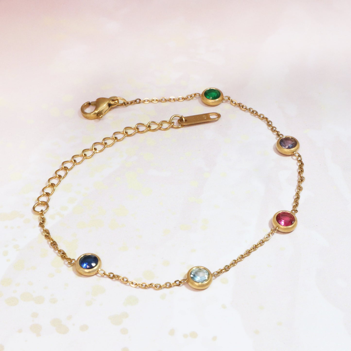 Multi Colour Dots Bracelet Chain