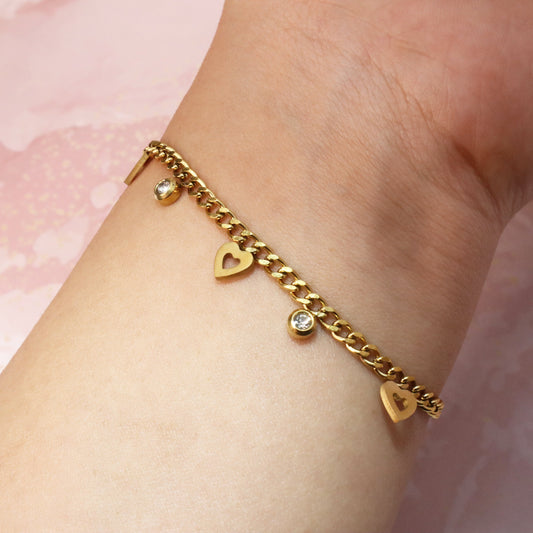 Love Drops Charm Bracelet Chain