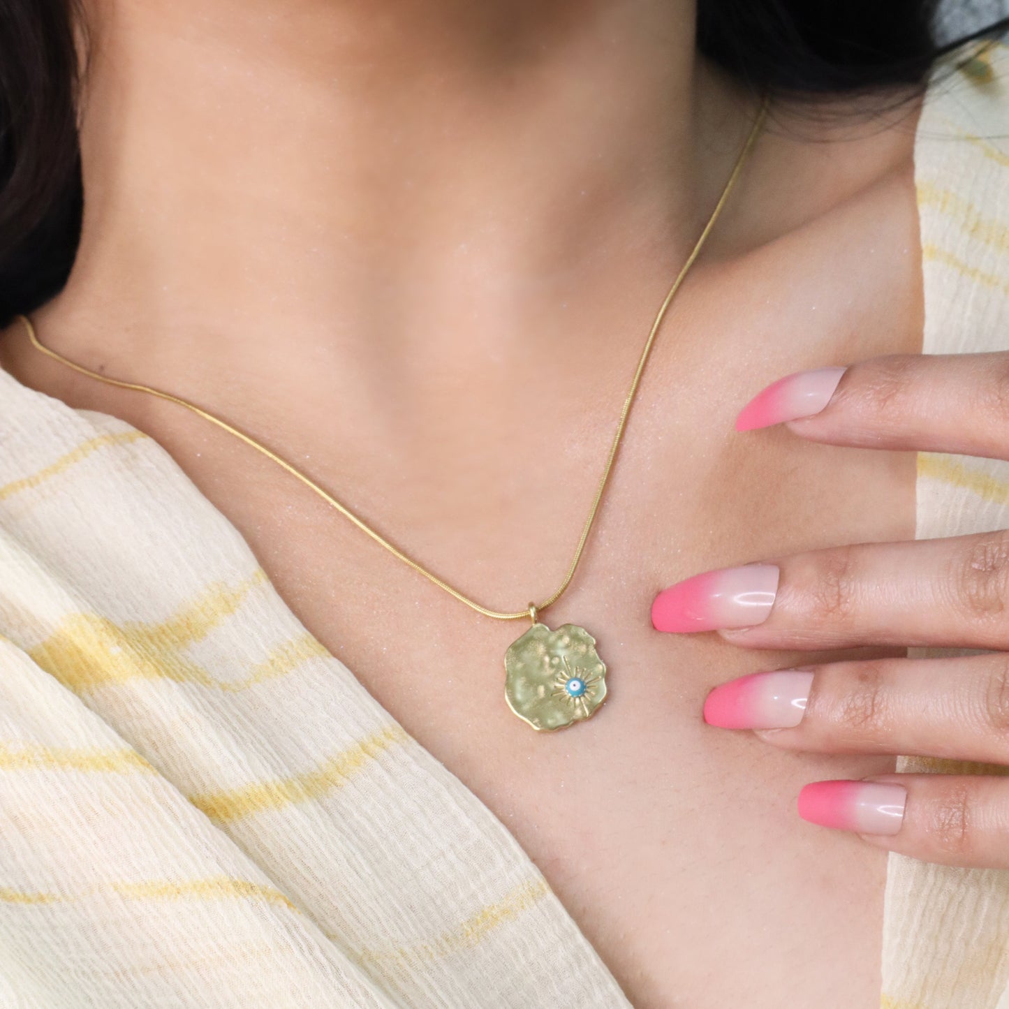 Evil Eye Coin Necklace