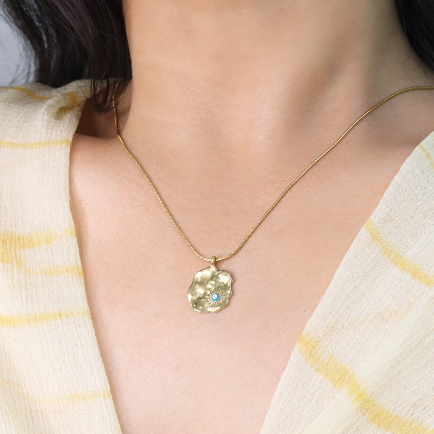 Evil Eye Coin Necklace