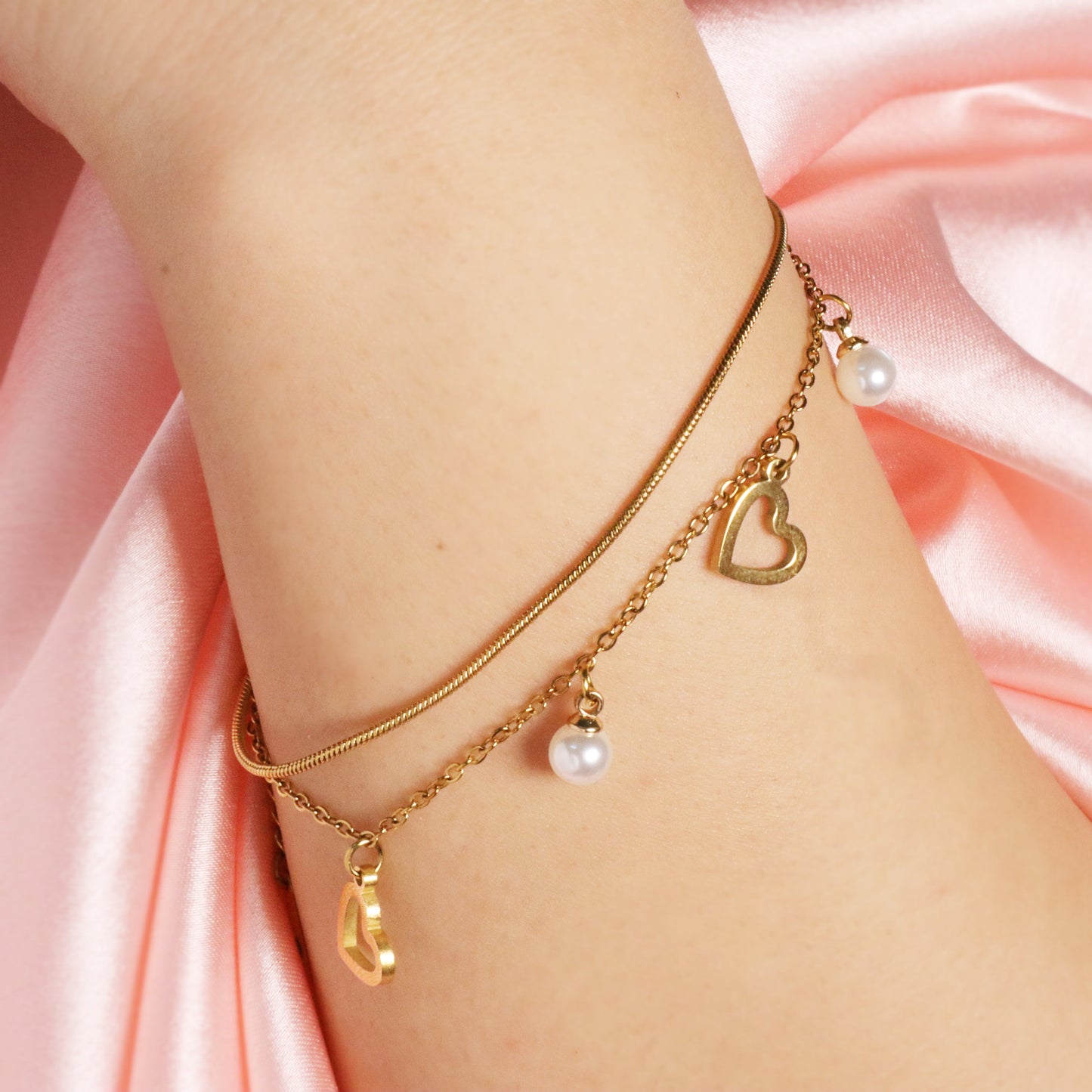 Mother of Pearl Flutter Bracelet Chain