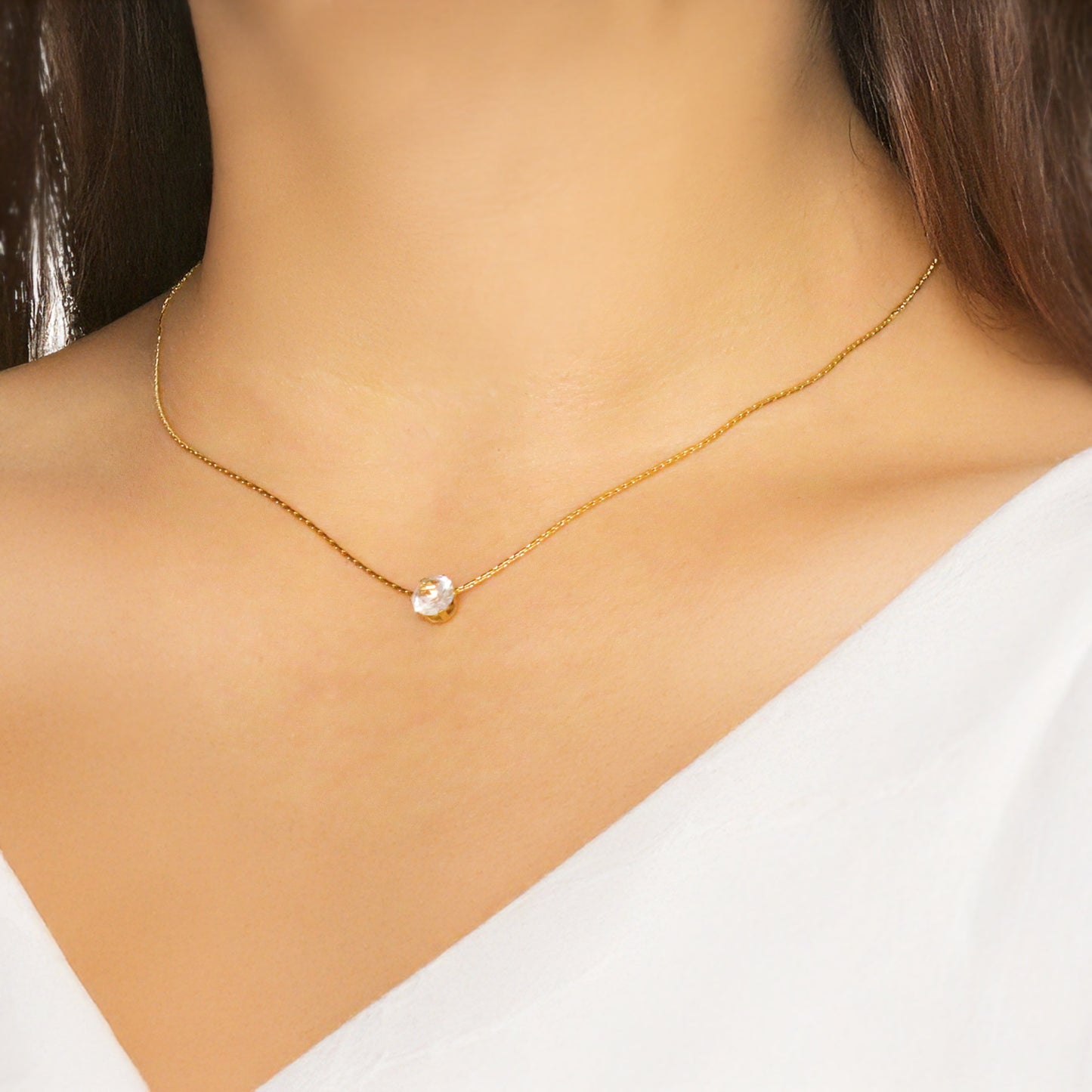 Solitaire Sparkle Pendant