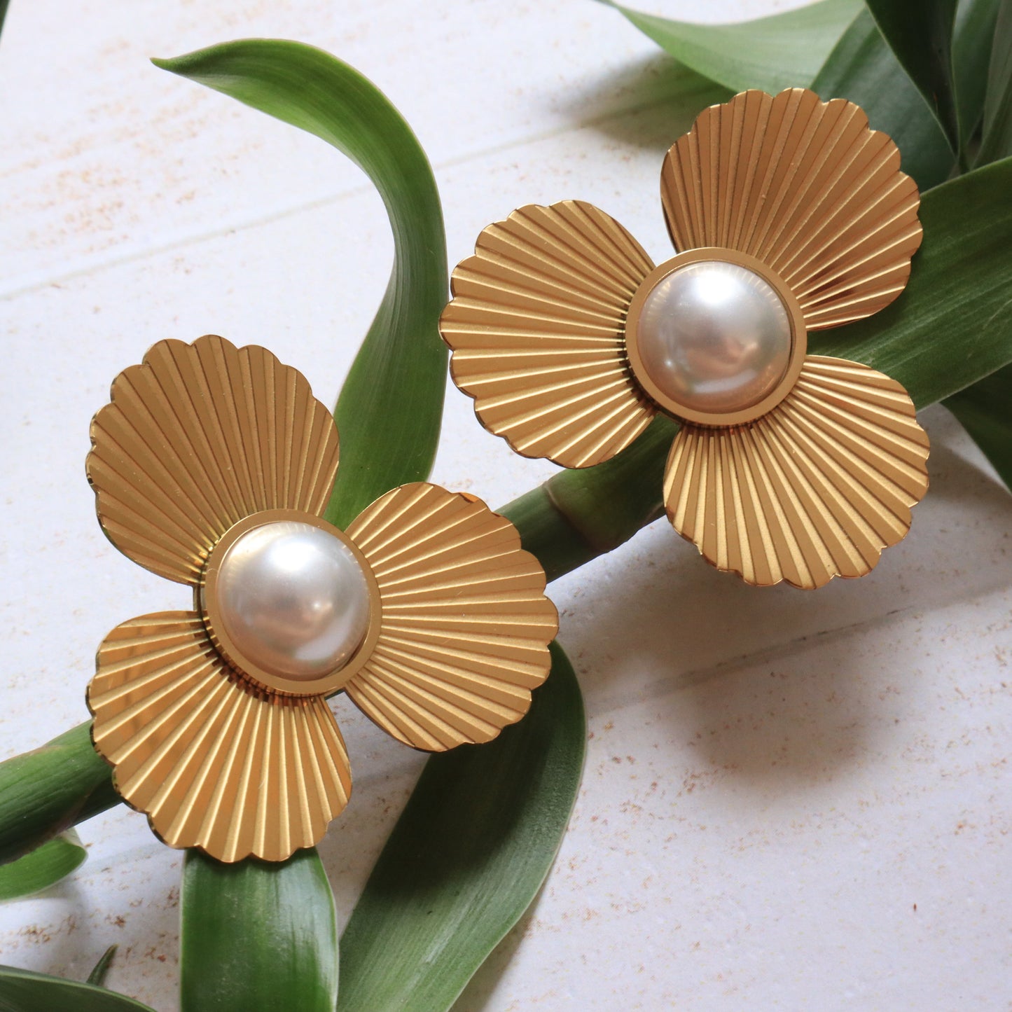 The Sunburst Pearl Earrings