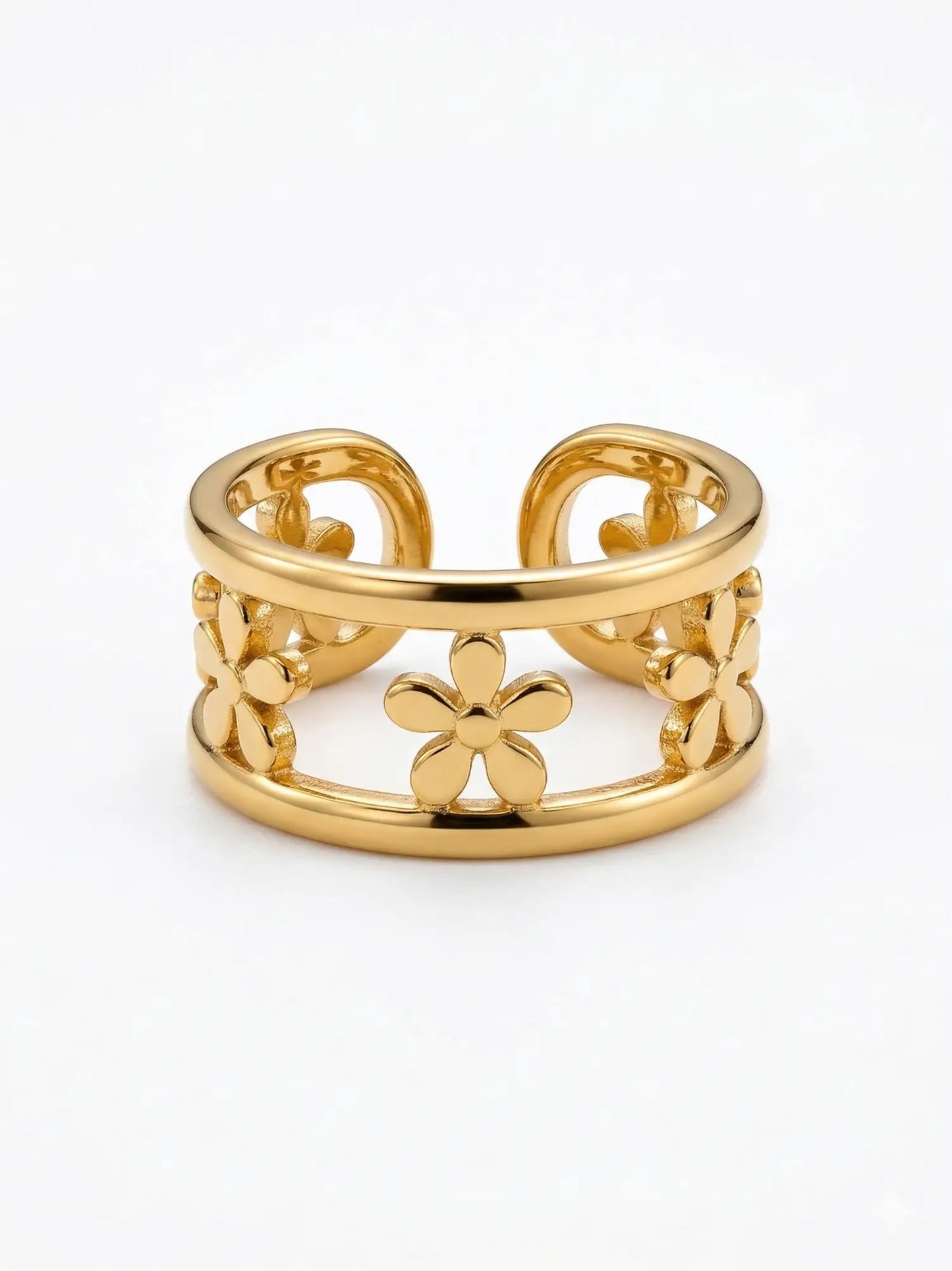 Petal Row Statement Ring
