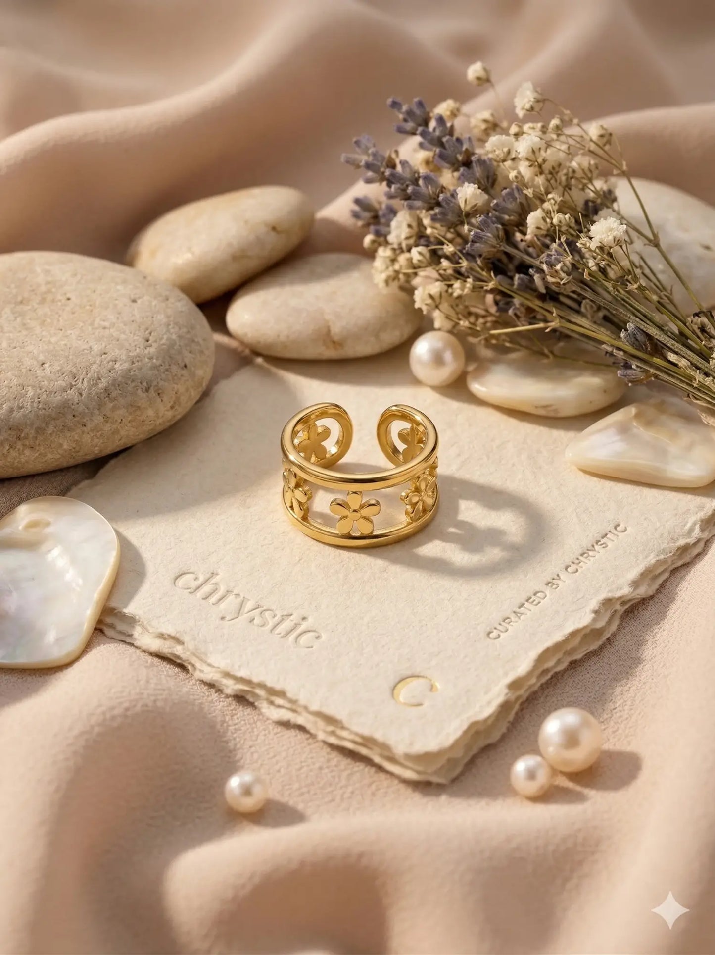 Petal Row Statement Ring