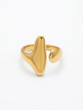 Solid Teardrop Statement Ring
