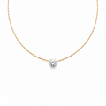 Aurelia Combo- Solitaire Necklace & Bangle Bracelet Set-Seller- 18K Gold Plated Anti-Tarnish Minimalistic Demifine Jewelry by Chrystic Jewels