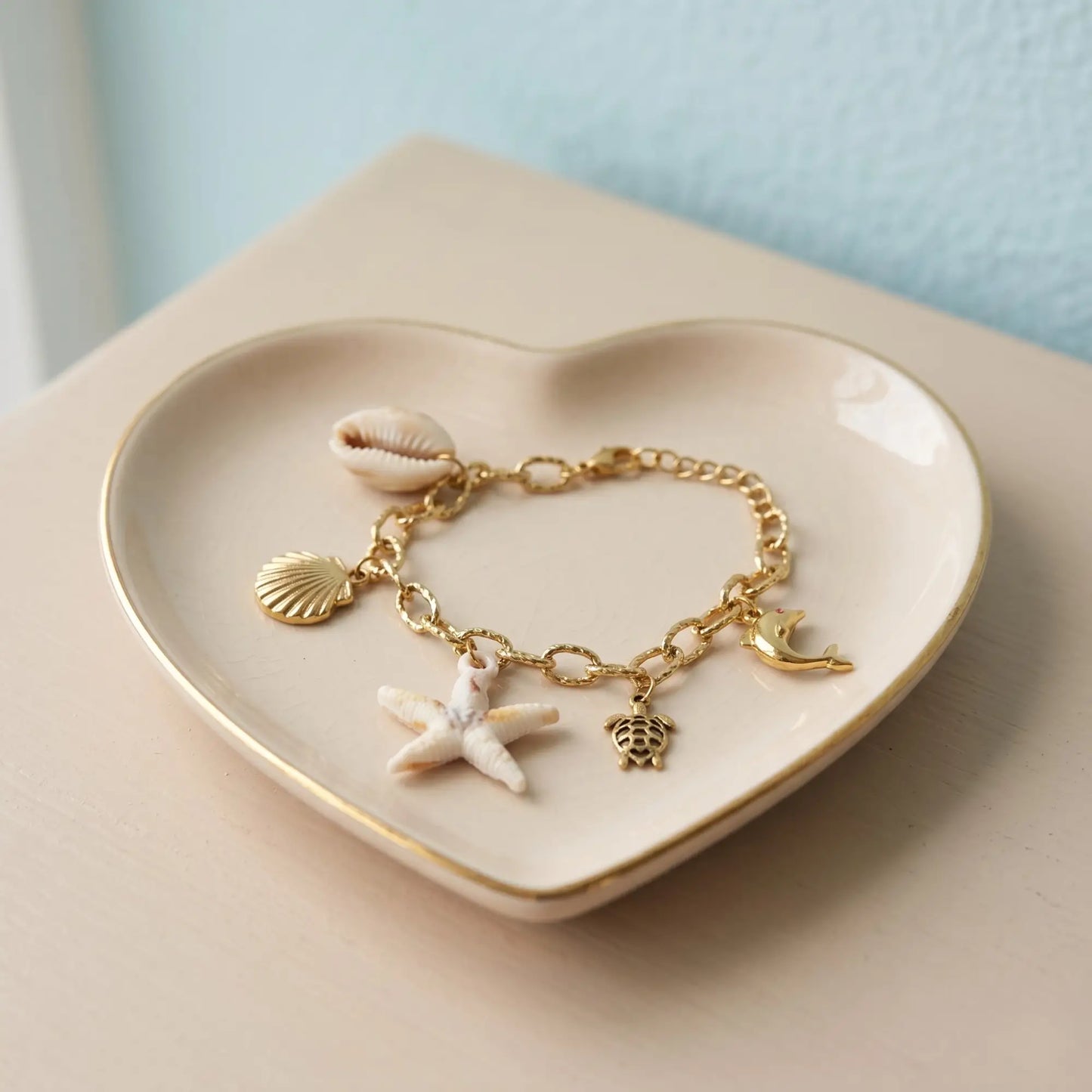 Summer Ocean Beach Charm Bracelet Chain