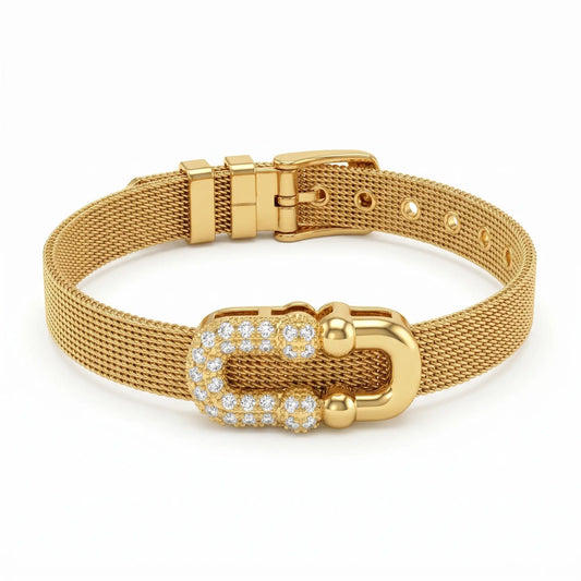 Horse Shoe Clasp Watch Style Bracelet