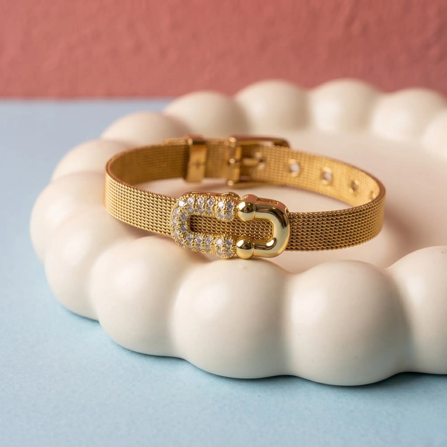 Horse Shoe Clasp Watch Style Bracelet