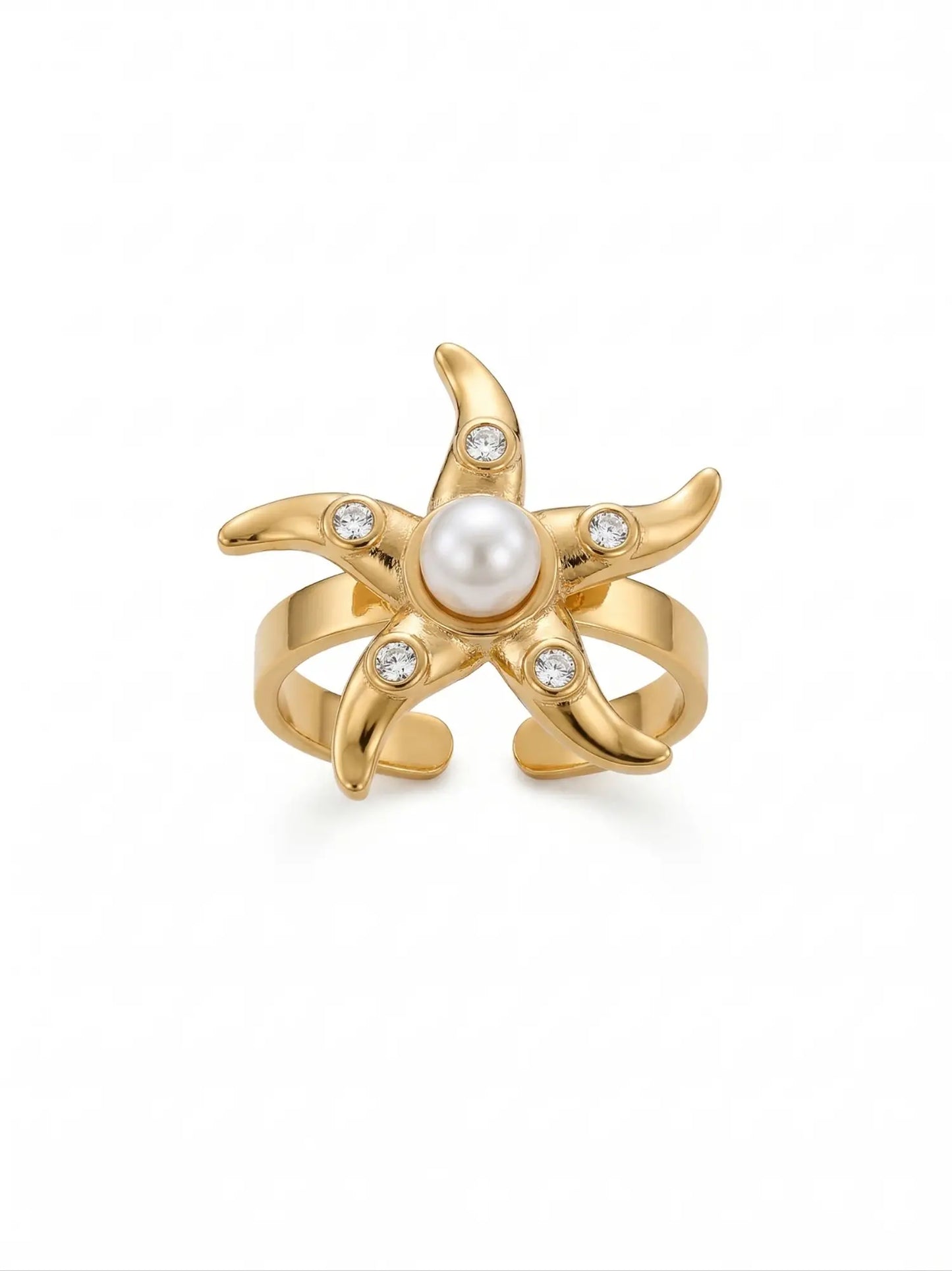 Thalassa Starfish Pearl Beach Ring