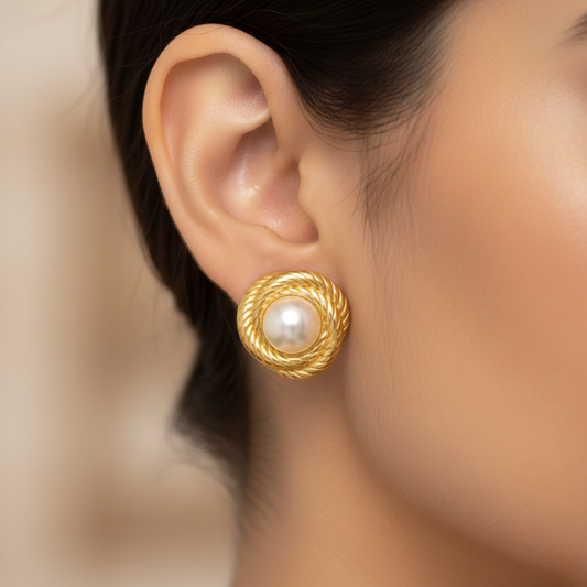 Classic Pearl Studs Earrings