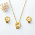 The Eternity Pendant Set-Seller- 18K Gold Plated Anti-Tarnish Minimalistic Demifine Jewelry by Chrystic Jewels