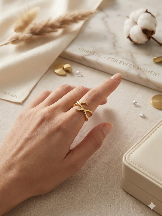 Xenia Criss-Cross Wrap Ring