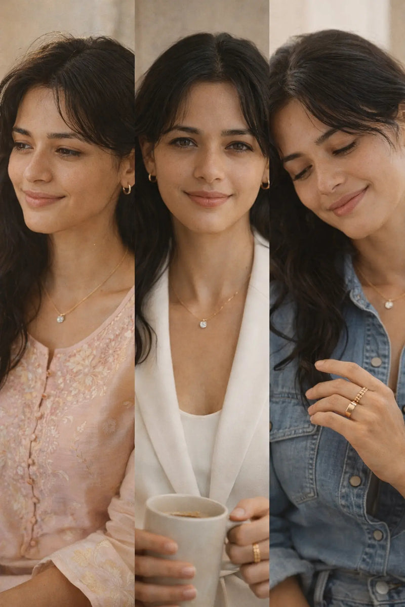 Kurta today. Blazer tomorrow. Your jewellery keeps up.