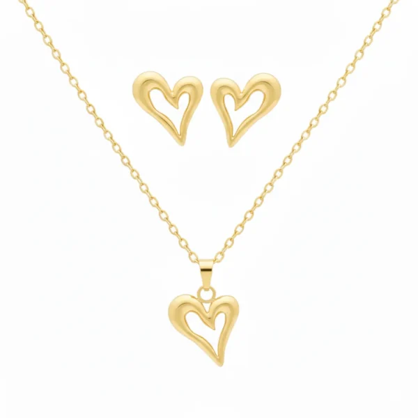 Triple Heart Pendant Set