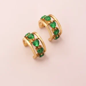 Green Glow Love Earrings
