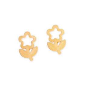 Floral Gold Anti-Tarnish Stud Earrings