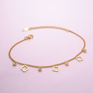 Glimmer & Clover Charm Bracelet Chain