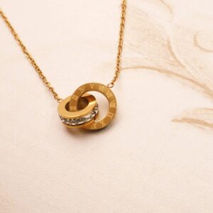 The Eternity Interlocking Roman Numeral Necklace