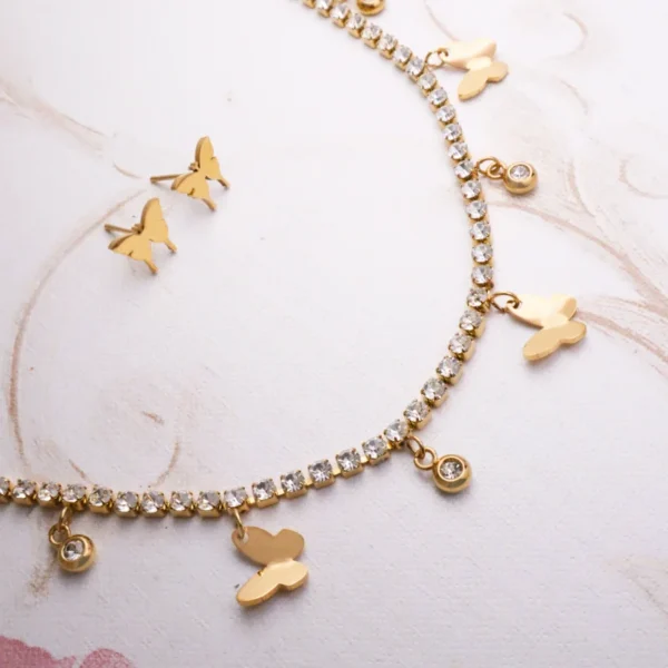 Butterfly Shimmer Pendant Set