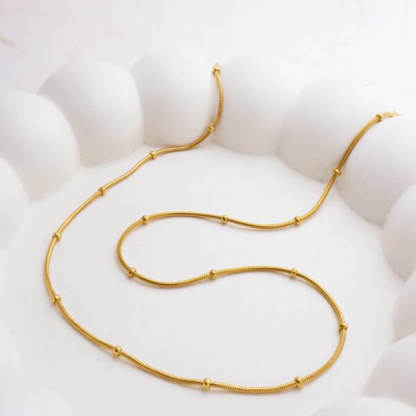 Sequential Beaded Stackable Chain Necklace